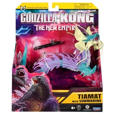 Afbeelding van MonsterVerse Godzilla x Kong: The New Empire, 6 inch Tiamat Action Figure Toy, Iconic Collectable Movie Character, Inclusief 2.5 Submarine Accessoire, Geschikt voor Leeftijd 4 Jaar