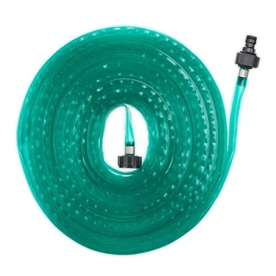 Afbeelding van Relaxdays sproeislang 25 meter platte sprinklerslang tuinslang met gaatjes groen