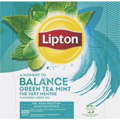 Afbeelding van Thee Lipton Balance green tea mint 100x1.5gr