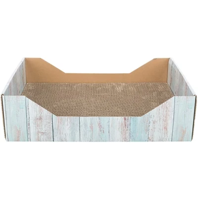 Afbeelding van Trixie Krabmand Karton Catnip Turquoise 45X33X12 CM