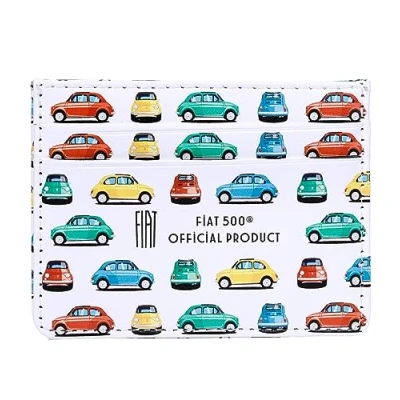 Afbeelding van Kaarthouder Fiat500 Retro Stoffen RFID bescherming 7,5x10x0,2cm