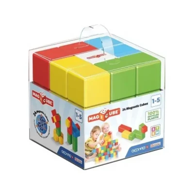 Afbeelding van GEOMAG Magicube 56 Green magnetisch speelgoed magneten voor peuters STEM goedgekeurde educatieve bouwkubussen creativiteit en leerplezier