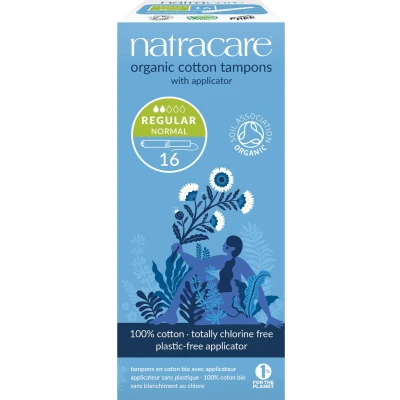 Afbeelding van Natracare Cotton Tampons Regular met Applicator 16ST