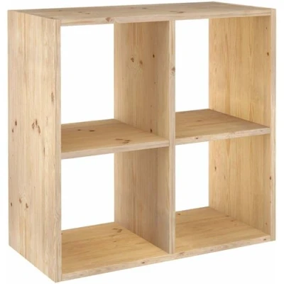 Image de Astigarraga Étagère cubes en bois brut Dinamic 4 cases