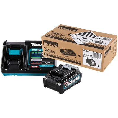 Afbeelding van Makita Startset XGT Dc40ra/1Xbl4040 Oplader en Accu 36 V Met LED indicator Geschikt voor diverse Modellen Spatwaterbestendig Zwart