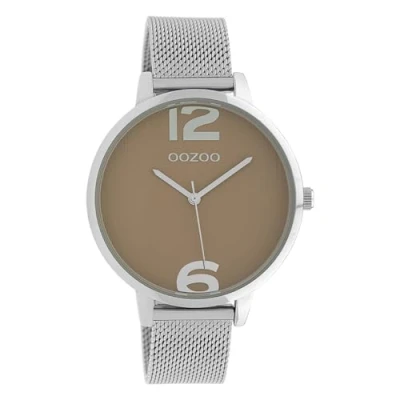 Afbeelding van OOZOO Timepieces zilverkleurige horloge met metalen mesh armband C10140