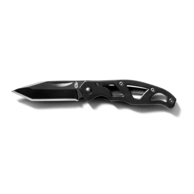 Afbeelding van Gerber 31 003631 Zakmes met glad lemmet en zakclip, lemmetlengte 5,4 cm, Paraframe Mini Tanto Folding Clip Knife zwart