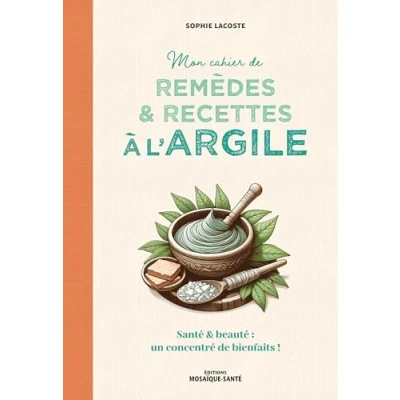 Afbeelding van MON CAHIER DE REMEDES ET RECETTES A L&#039;ARGILE SANTE BEAUTE MA
