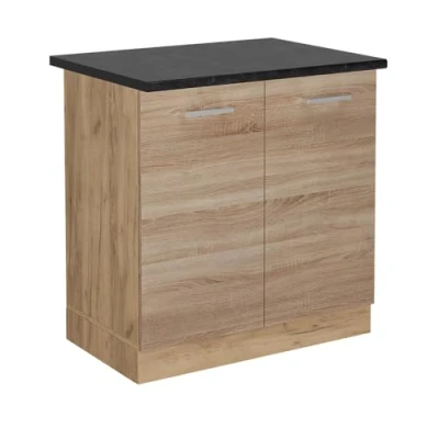 Afbeelding van Vicco Wastafelkast R Line, Sonoma/Krachtige eik goud, 80 cm , WB Antraciet