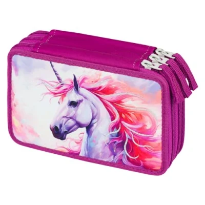 Afbeelding van Baagl Etui Pennenzak Unicorn 3 ritsen