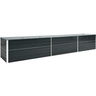 Afbeelding van Plantenbak verhoogd 480x80x77 cm gegalvaniseerd staal antraciet