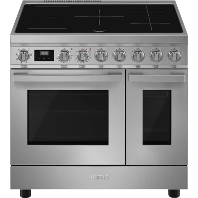 Afbeelding van Smeg Cpf92imx Fornuis 90 X 60 5 Inductiezones 2 Ovens Multifunctie Energieklasse A Inox