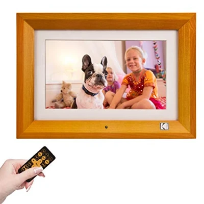 Afbeelding van KODAK Digitale fotolijsten, 10 inch, afstandsbediening, foto/muziek/videoweergave, spelerkalender, alarm, USB ondersteuning en SD kaart, hout