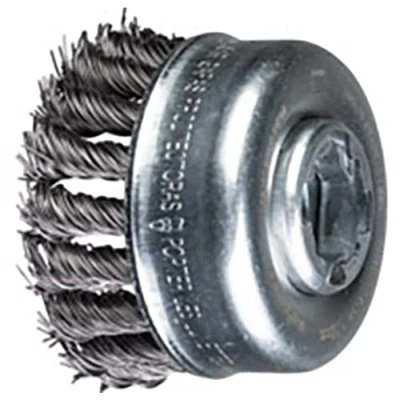 Image de PFERD 43305028 brosse boisseau noué TBG Ø 65 mm alésage 22.2 mm/X LOCK fil inox dia. 0.50 meuleuses d&#039;angle