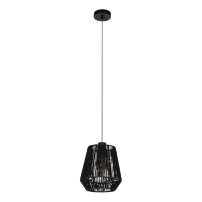 Afbeelding van EGLO Persley Hanglamp E27 Ø 22 cm Zwart Papier