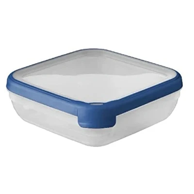 Afbeelding van Curver Grand Chef Vershoudbak Vierkant 1.6L Transparant/Donkerblauw