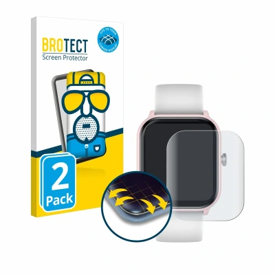 Afbeelding van BROTECT Fullscreen Schutzfolie Displayschutz Folie Matt Entspiegelungsfolie, Smartwatch beschermfolie, Grijs