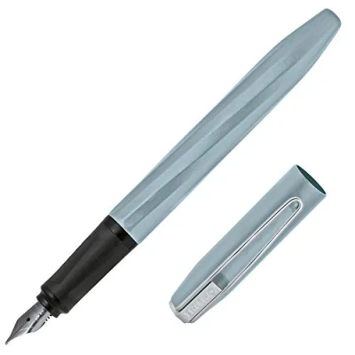 Afbeelding van ONLINE Slope Light Grey Ergonomische vulpen M (medium) voor standaard of combi inktpatronen, navulbaar, rechtshandigen, meisjes, jongens en volwassenen