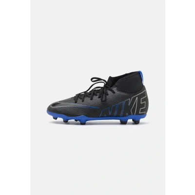 Afbeelding van Nike Performance JR Mercurial 9 CLUB FG/MG Unisex Voetbalschoenen met kunststof noppen voor kinderen, Maat: 38.5, Black/chrome/hyper royal