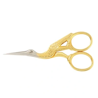 Afbeelding van Gingher 01 005280 Ooievaars borduurschaar, 8,9 cm, goudkleurig