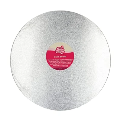 Afbeelding van FunCakes Cake Board Rond Zilver Ø35 cm Taartonderlegger Taartkarton
