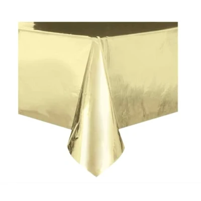 Afbeelding van Unique Party 50411 tafelkleed van kunststof, 2,74 x 1,37 m, kleur: metallic goud