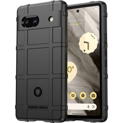 Afbeelding van iMoshion Hoesje Siliconen Geschikt voor Google Pixel 7a Rugged Shield Backcover Zwart