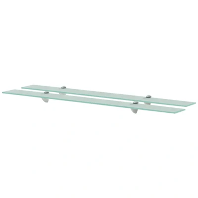 Afbeelding van Schappen zwevend 2 st 100x10 cm 8 mm glas