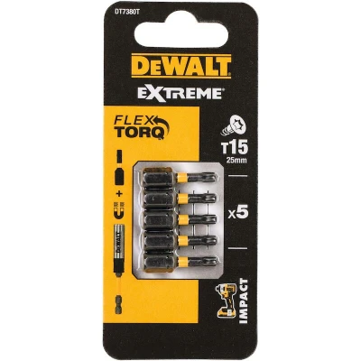 Afbeelding van DeWALT DT7380T Extreme Impact Torsion Schroefbits T15 25mm 5 stuks