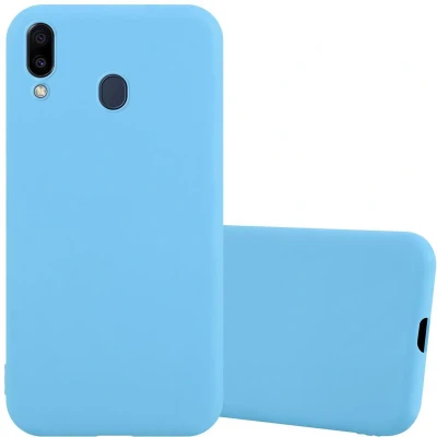 Afbeelding van Cadorabo Hoesje geschikt voor Samsung Galaxy M20 in CANDY BLAUW Beschermhoes gemaakt van flexibel TPU silicone Case Cover