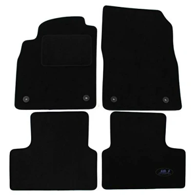 Afbeelding van J&amp;J AUTOMOTIVE Op maat gemaakte zwarte fluwelen vloermat voor Astra J 2009 2015, nauwkeurige pasvorm, antislip onderkant, versterkt in het pedaalgebied