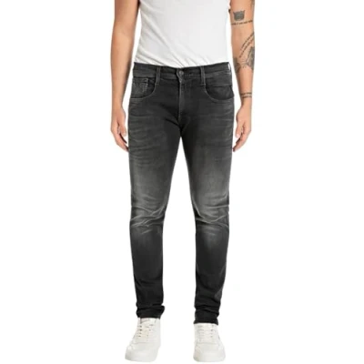 Image de Replay Anbass Jean pour homme Coupe slim Hyperflex avec stretch Noir (Black 098) 33 W/36 L, 098, 33W / 36L