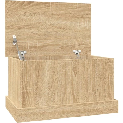 Afbeelding van Opbergbox 50x30x28 cm bewerkt hout sonoma eikenkleurig