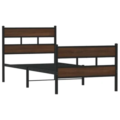 Afbeelding van Bedframe met hoofdbord en voetbord zonder matras 90x200 cm