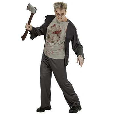 Afbeelding van Widmann Zombie Kostuum Mark Man Grijs XL Halloween Verkleedkleding