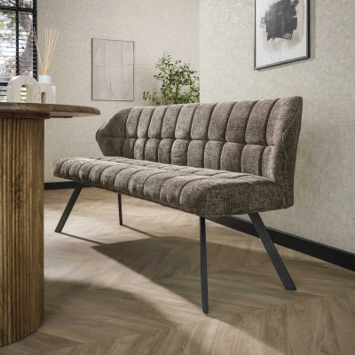 Afbeelding van Davidi Design Raster Taupe Eetkamerbank 180 cm