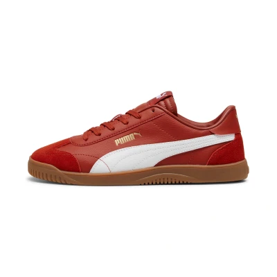 Afbeelding van Puma CLUB 5V5 Unisex Sneakers laag, Maat: 40.5, Mars red/white/gold Leer en imitatieleer
