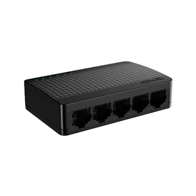 Afbeelding van Tenda Gigabit Ethernet Switch 5 poorten, 10/100/1000 Mbps, RJ45 met led indicator, plug &amp; play, mini formaat, desktop of wandmontage, kunststof behuizing (SG105 V4.0)