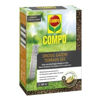 Afbeelding van COMPO Gazonzaad Droog Gazon voor droge en zonnige gazons veilige snelle kieming met coating doos 2 kg (80 m²)