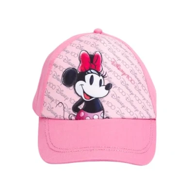 Afbeelding van Disney Minnie Mouse baseballpet voor meisjes, baseballpet, verstelbare zonwering, roze, één maat, Roze
