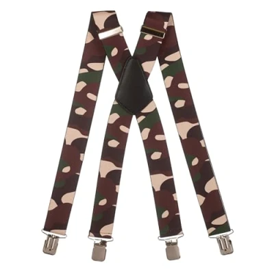 Afbeelding van Olata X bretels voor heren met patroon, 4 cm, Camouflage B, Eén maat