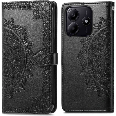 Afbeelding van imoshion Hoesje Geschikt voor Xiaomi Redmi Note 14 5G Met Pasjeshouder Mandala Bookcase Zwart