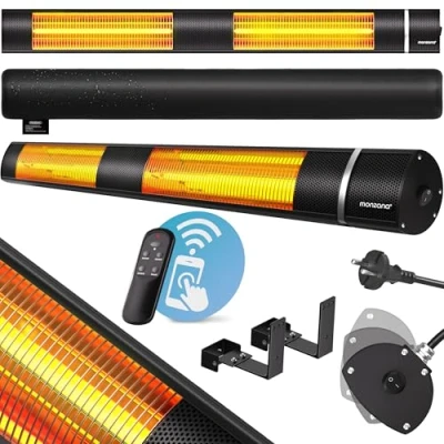 Afbeelding van Monzana Infraroodstraler 3000W 3 Standen/Afstandsbediening Zwart