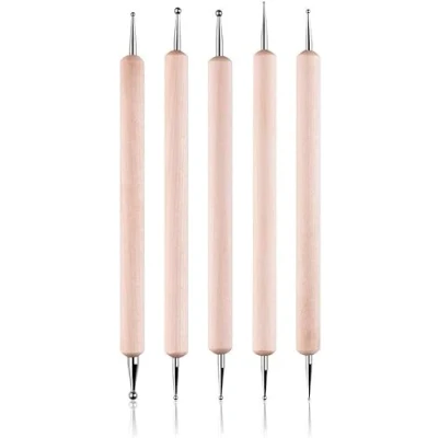 Afbeelding van 5 stuks nagelkunst stippelgereedschap voor nail art en embossing