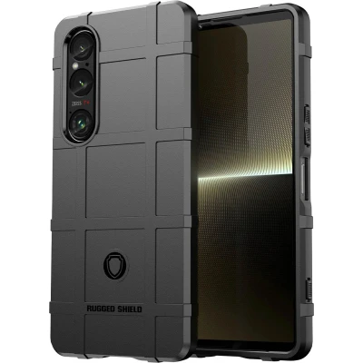Afbeelding van iMoshion Hoesje Geschikt voor Sony Xperia 1 VI Siliconen Rugged Shield Backcover Zwart