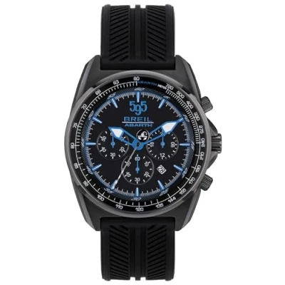 Afbeelding van Breil ABARTH Chrono Quarzwerk en gespsluiting voor heren, Zwart wit, riem
