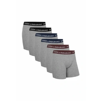 Afbeelding van Danish Endurance 6 PACK Onderbroeken, Heren, Maat: Large, Mc xgrey black navy blue bordeaux