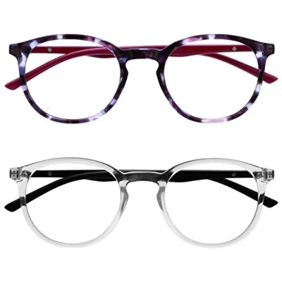 Afbeelding van OPULIZE Met Pack 2 blokkeeringen, blauw licht, leesbril, computer, spel, lichtpaars, mannen en vrouwen, BB60 5C +3.00