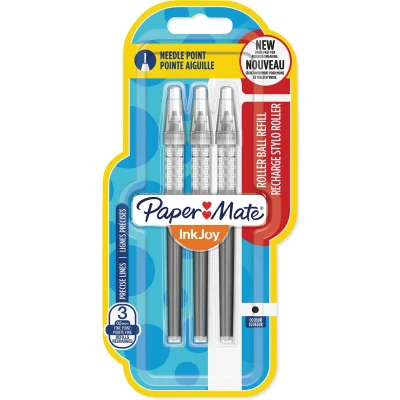 Afbeelding van Paper Mate Inkjoy Vulling Voor Liquid ink Roller Fijn, Zwart, Blister Met 3 Vullingen Rollervulling