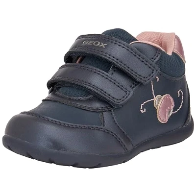 Afbeelding van Geox B Elthan Girl D Sneaker Baby meisjes, Navy Dk Roze